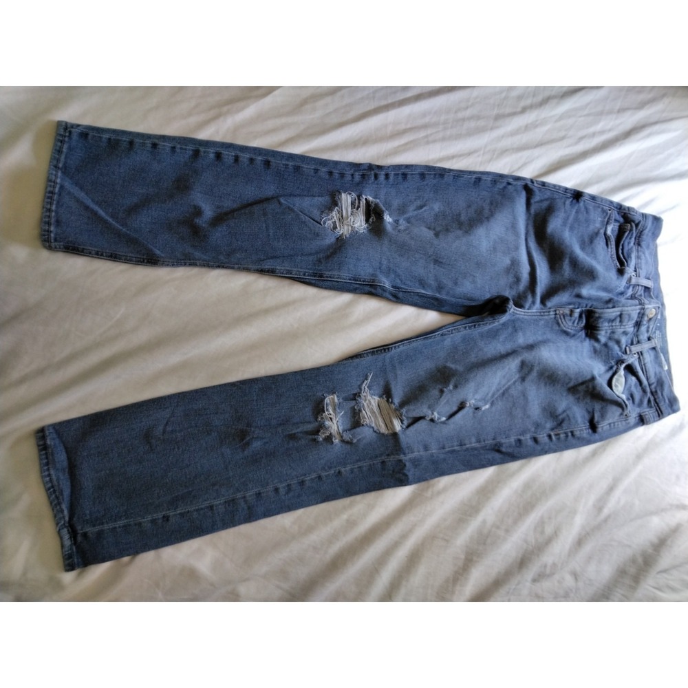 Old Navy Womens Extra High Rise Sky Hi Straight Jeans‎ Size 8 Button Fly